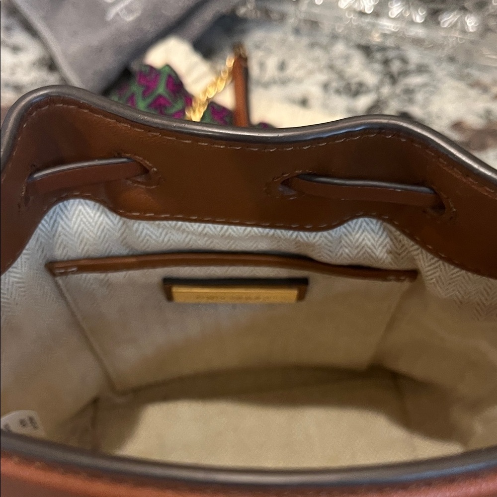 Brown and Gold Embellished Women Bag - Picture 5 of 5